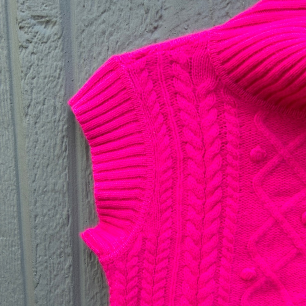 Charter Club Cashmere Cable Knit Sleeveless Turtleneck Sweater Size: M - Picture 4 of 9